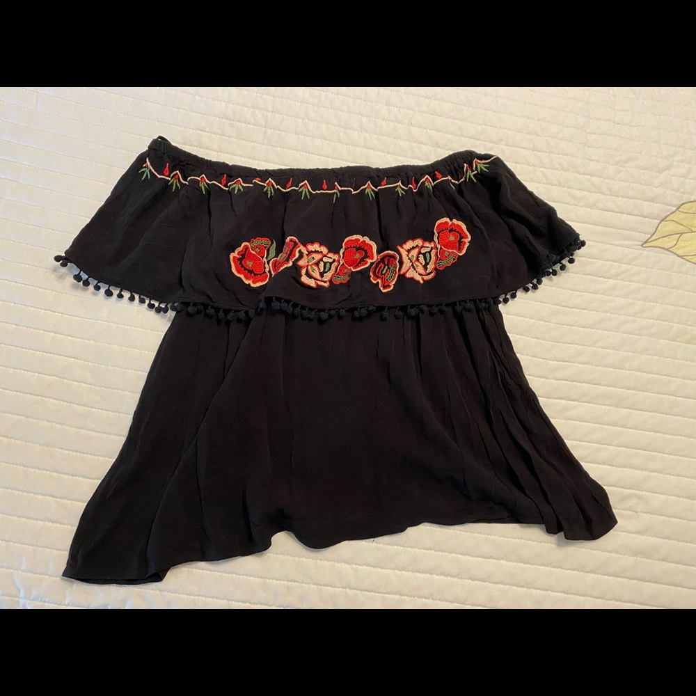 NWOT SZ L Dizzy Lissy boho off shoulder top $54